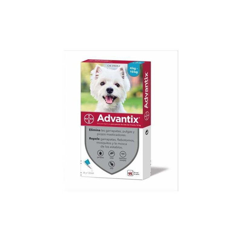 Pipetas ADVANTIX para perros de 4-10 kg