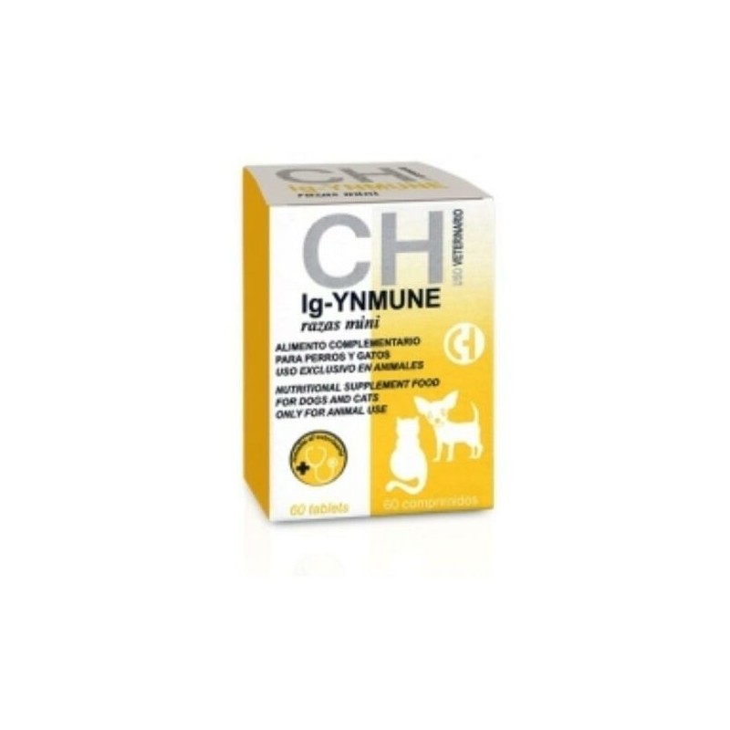 Ig-YNMUNE 60 Comprimidos para perros mini y gatos
