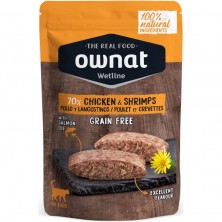 Ownat Wetline Grain Free Chicken & Shrimps para gatos