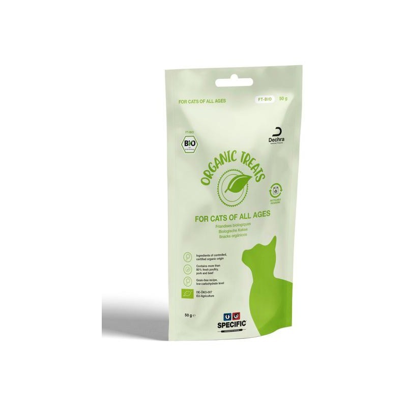 Specific Organic Treats FT-BIO Snacks Orgánicos para Gatos