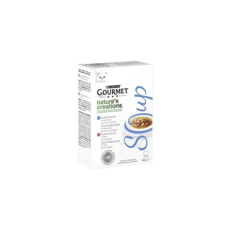 Purina Gourmet Crystal Soup Atún Natural y Gambas