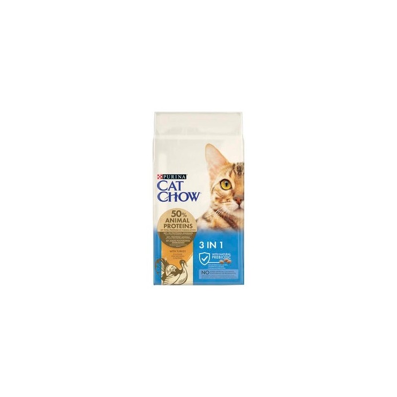 Purina Cat Chow 3 en 1 rico en Pavo Gatos