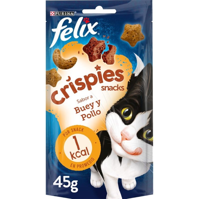 Purina Felix Crispies Buey y Pollo: Sabrosos y crujientes