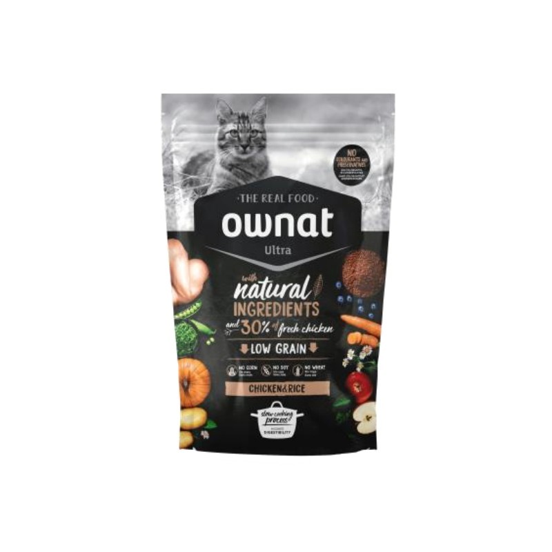 Ownat Ultra Chicken & Rice, pienso para gatos adultos