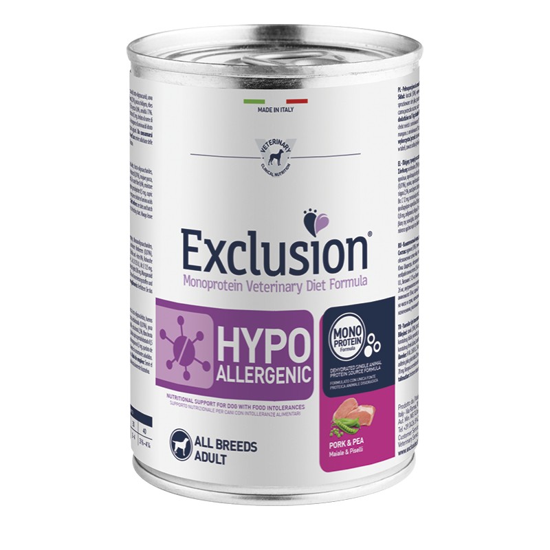 Exclusion Hypoallergenic Pork and Pea para perros 200 gr y 400 gr