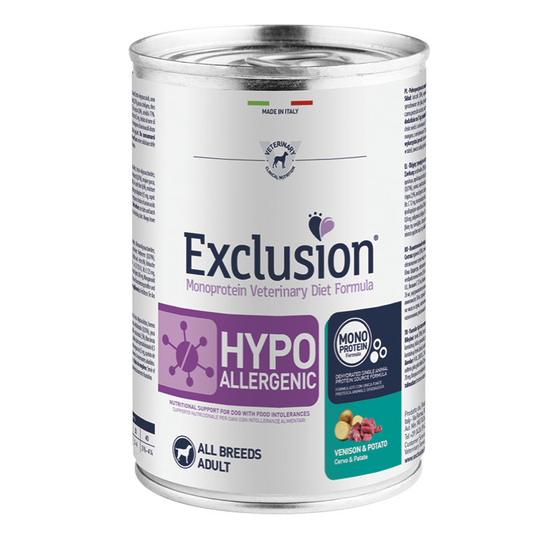 Exclusion Hypoallergenic Venison and Potato para perros 200 gr y 400 gr