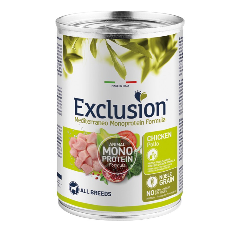 Exclusion perro Adult Chicken 400 gr