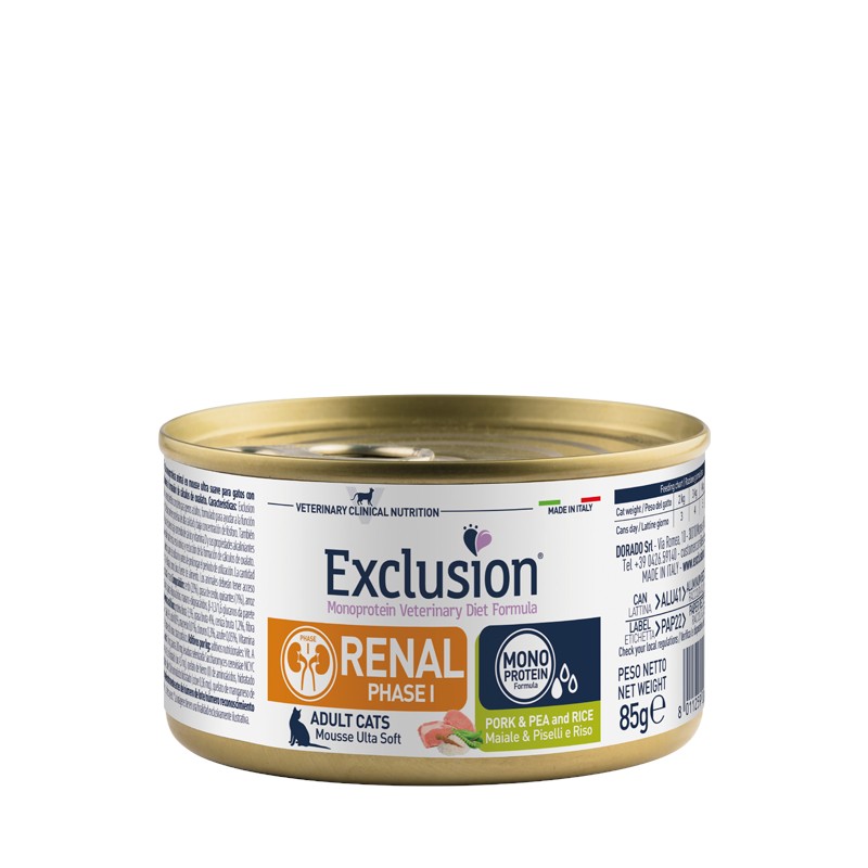 Exclusion Renal Pork and Rice Gatos Fase I 85 gr