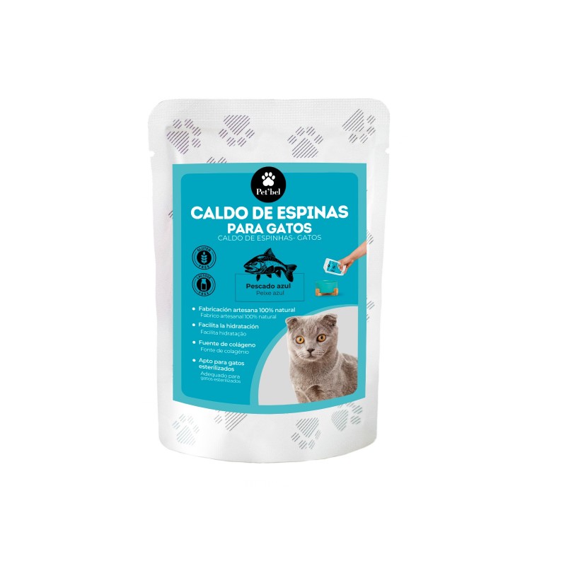 Caldo de espinas de pescado azul para gatos 100 ml