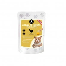 Crema de huesos con hígado de pollo ecológico para gatos 100 ml