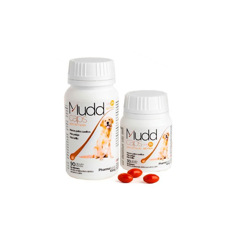 Mudd caps para la muda de pelo en perros y gatos